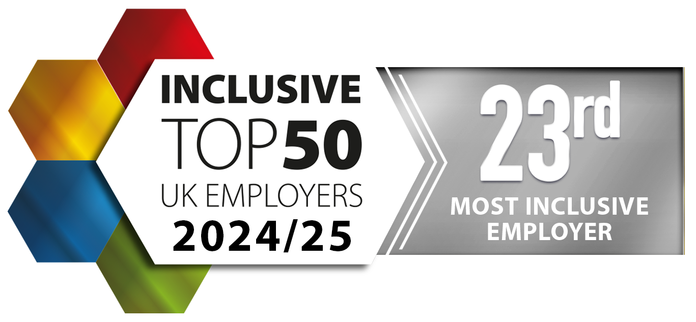 Inclusive Top 50 UK Employers 2022/204 - 23rd place